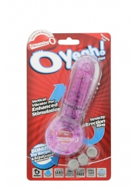 Фиолетовое эрекционное кольцо с вибрацией и пальчиком OYEAH PURPLE - Screaming O - в Жуковском купить с доставкой