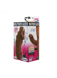 Коричневая насадка на пенис Wolftooth Sleeve - 13 см. - Baile - в Жуковском купить с доставкой