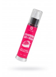 Массажное масло 2-в-1 с разогревающим эффектом и вкусом клубники со сливками - 50 мл. - Secret Play - купить с доставкой в Жуковском
