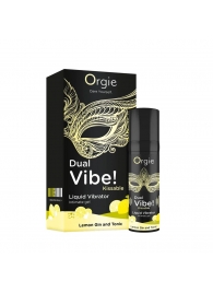 Съедобный жидкий вибратор Dual Vibe! со вкусом лимонного джина с тоником - 15 мл. - ORGIE - купить с доставкой в Жуковском
