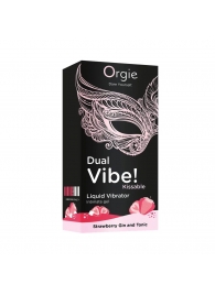 Съедобный жидкий вибратор Dual Vibe! со вкусом клубничного джина с тоником - 15 мл. - ORGIE - купить с доставкой в Жуковском