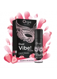 Съедобный жидкий вибратор Dual Vibe! со вкусом клубничного джина с тоником - 15 мл. - ORGIE - купить с доставкой в Жуковском