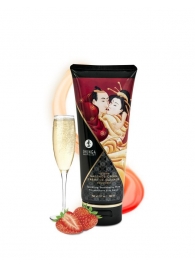 Массажный крем для тела с ароматом клубники и шампанского Sparkling Strawberry Wine - 200 мл. - Shunga - купить с доставкой в Жуковском