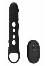 Черная насадка-удлинитель Vibrating Extender With Remote с вибрацией - Dream Toys - в Жуковском купить с доставкой