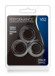 Набор из 3 черных эрекционных колец Black Small Penis Rings - Blush Novelties - в Жуковском купить с доставкой
