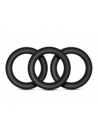 Набор из 3 черных эрекционных колец Black Small Penis Rings - Blush Novelties - в Жуковском купить с доставкой