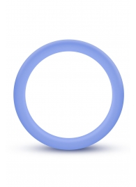 Голубое люминесцентное кольцо Silicone Glo Cock Ring - Blush Novelties - в Жуковском купить с доставкой