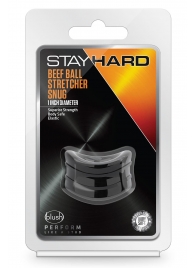 Черное эрекционное кольцо на мошонку Beef Ball Stretcher Snug - Blush Novelties - в Жуковском купить с доставкой