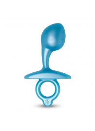 Голубая анальная пробка для массажа простаты Bulb Silicone Prostate Plug - 10,7 см. - b-Vibe - в Жуковском купить с доставкой