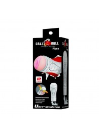 Мастурбатор-вагина Flora White с присоской и 12 режимами вибрации - Baile - в Жуковском купить с доставкой