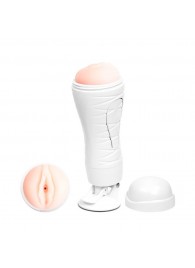 Мастурбатор-вагина Flora White с присоской и 12 режимами вибрации - Baile - в Жуковском купить с доставкой