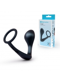 Черное эрекционное кольцо со стимулятором простаты Ringer Cock Ring   Plug - b-Vibe - в Жуковском купить с доставкой