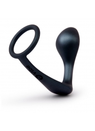 Черное эрекционное кольцо со стимулятором простаты Ringer Cock Ring   Plug - b-Vibe - в Жуковском купить с доставкой