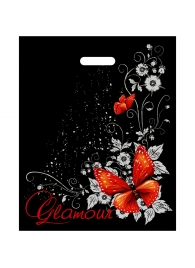 Черный пакет Glamour с вырубной ручкой (38х47 см) - Сима-Ленд - купить с доставкой в Жуковском