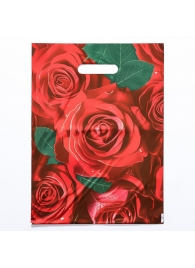 Пакет с цветочным принтом и вырубной ручкой (30х40 см) - Сима-Ленд - купить с доставкой в Жуковском