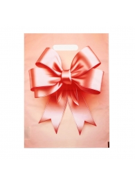 Пакет с принтом в виде банта с вырубной ручкой (30х40 см) - Сима-Ленд - купить с доставкой в Жуковском