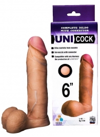Насадка для страпона фаллической формы UNICOCK 6  - 18 см. - LOVETOY (А-Полимер) - купить с доставкой в Жуковском