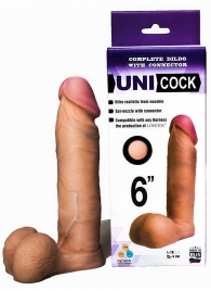 Насадка для страпона фаллической формы UNICOCK 6  - 18 см. - LOVETOY (А-Полимер) - купить с доставкой в Жуковском