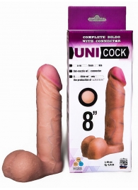 Фаллическая насадка для страпона UNICOCK 8  - 20 см. - LOVETOY (А-Полимер) - купить с доставкой в Жуковском
