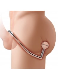 Кольцо на пенис с анальным стимулятором Stainless Steel Anal Hook   Cock Ring - BlueLine - в Жуковском купить с доставкой