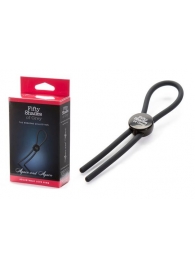 Тёмно-серое эрекционное кольцо с зажимом Again and Again Adjustable Cock Ring - Fifty Shades of Grey - в Жуковском купить с доставкой