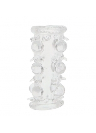 Прозрачная насадка на пенис с шипами и бугорками JELLY JOY LUST CLUSTER CLEAR - Dream Toys - в Жуковском купить с доставкой