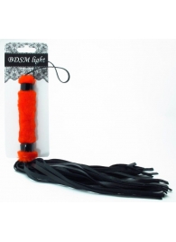 Нежная плеть с красным мехом BDSM Light - 43 см. - БДСМ Арсенал - купить с доставкой в Жуковском