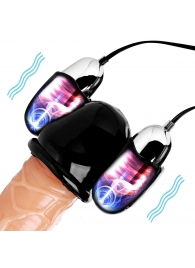 Черная стимулирующая насадка для головки полового члена Multi Speed Vibrating Penis Head Teaser - XR Brands - в Жуковском купить с доставкой