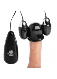 Черная стимулирующая насадка для головки полового члена Multi Speed Vibrating Penis Head Teaser - XR Brands - в Жуковском купить с доставкой