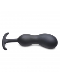 Черный массажер простаты с утяжелителями Premium Silicone Weighted Prostate Plug XL - 20,8 см. - XR Brands - в Жуковском купить с доставкой
