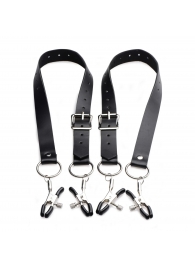 Ремни с зажимами для половых губ Spread Labia Spreader Straps with Clamps - XR Brands - купить с доставкой в Жуковском