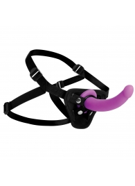 Лиловый поясной страпон Navigator Silicone G-Spot Dildo with Harness - 17,8 см. - XR Brands - купить с доставкой в Жуковском