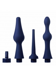 Набор из 3 универсальных насадок для анального душа Universal 3 Piece Silicone Enema Attachment Set - XR Brands - купить с доставкой в Жуковском