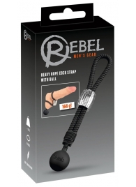 Черное эрекционное лассо с шариком-утяжелителем Heavy Rope - Orion - в Жуковском купить с доставкой