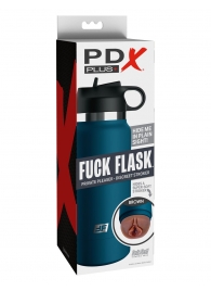 Смуглый мастурбатор-вагина в синей колбе F*ck Flask - Pipedream - в Жуковском купить с доставкой