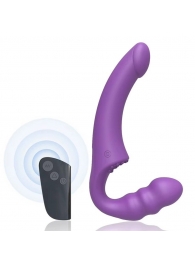 Фиолетовый безремневой страпон Straples Strap-On Dildo - Erokay - купить с доставкой в Жуковском