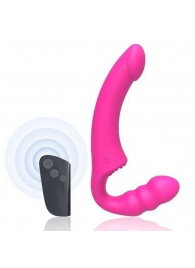 Розовый безремневой страпон Straples Strap-On Dildo - Erokay - купить с доставкой в Жуковском