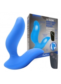 Синий вибромассажер простаты 3,5’’ Remote Control Curve P-spot Massager - 12 см. - Erokay - в Жуковском купить с доставкой