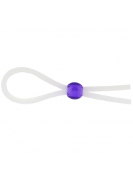 Прозрачное лассо с фиолетовой бусиной SILICONE COCK RING WITH BEAD LAVENDER - NMC - в Жуковском купить с доставкой