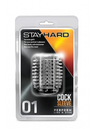 Прозрачная насадка с шипами STAY HARD COCK SLEEVE 01 CLEAR - Blush Novelties - в Жуковском купить с доставкой