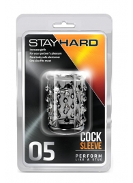 Прозрачная насадка с капельками STAY HARD COCK SLEEVE 05 CLEAR - Blush Novelties - в Жуковском купить с доставкой
