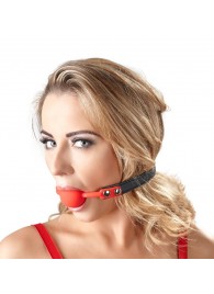 Силиконовый кляп-шар на чёрных ремешках Red Gag silicone - Orion - купить с доставкой в Жуковском