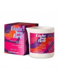 Массажная свеча Light My Fire Coconut с ароматом кокоса - 65 гр. - Love to Love - купить с доставкой в Жуковском