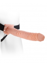 Фаллопротез телесного цвета Hollow Strap-On - 29 см. - Pipedream - купить с доставкой в Жуковском