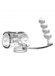 Прозрачная насадка на пенис и мошонку с анальным стимулятором Rilley - Baile - в Жуковском купить с доставкой