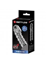 Прозрачная открытая насадка на пенис с бугорками - 19,8 см. - Baile - в Жуковском купить с доставкой