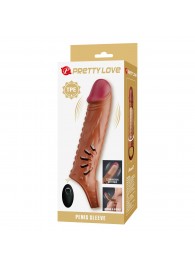 Коричневая вибронасадка с подхватом мошонки и пультом ДУ - Baile - в Жуковском купить с доставкой