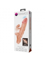 Телесная вибронасадка на пенис с подхватом мошонки - 20 см. - Baile - в Жуковском купить с доставкой