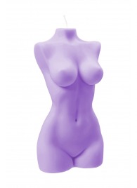 Фиолетовая интерьерная свеча в форме женского торса - 850 гр. - Pecado - купить с доставкой в Жуковском