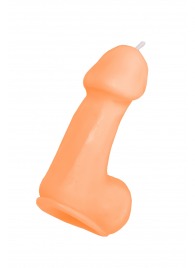 Оранжевая свеча в форме пениса - 47 гр. - Pecado - купить с доставкой в Жуковском